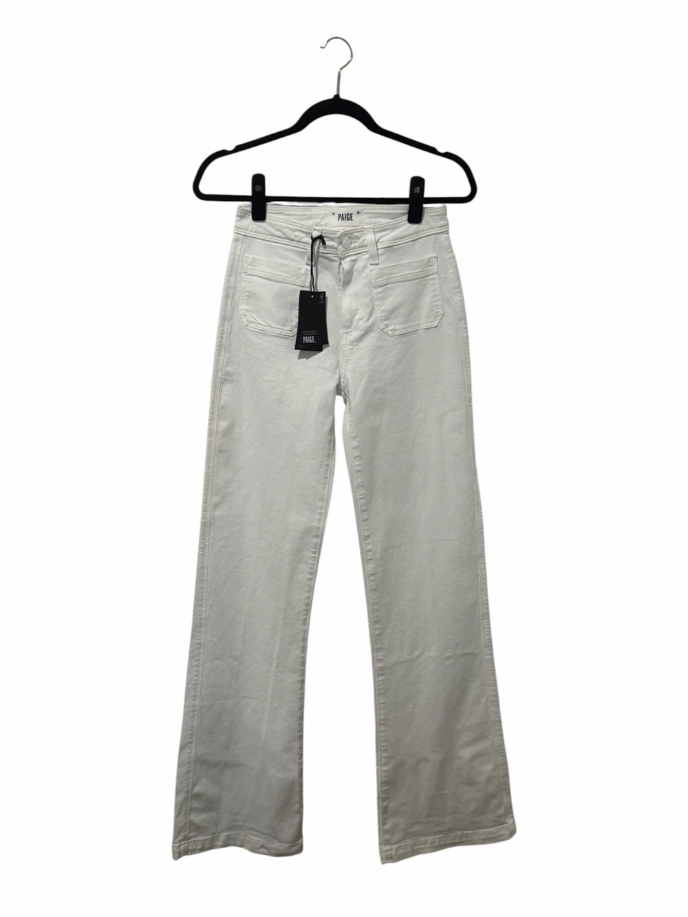 PAIGE White Wide Leg Jeans - Picture 5 of 8